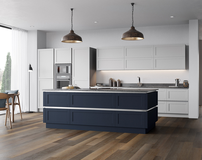 A modern handleless kitchen