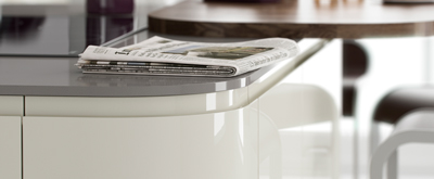 J-pull handleless kitchen cabinets