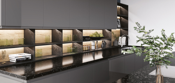 Handleless galley kitchens