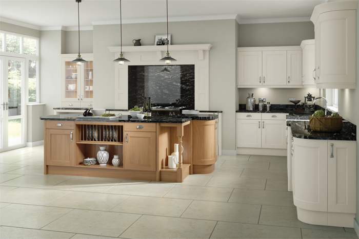 A traditional shaker kitchen
