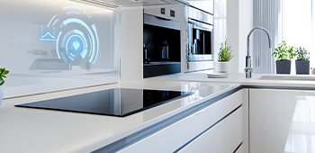 A modern hob in a kitchen